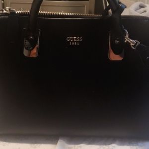 Guess black leather purse